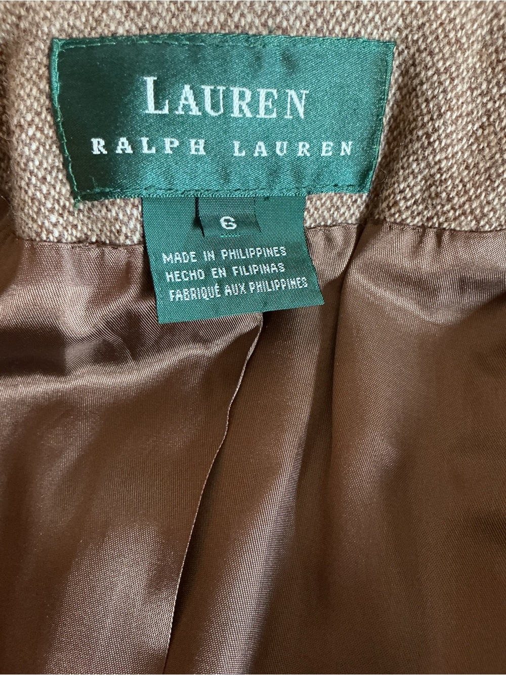 Lauren Ralph Lauren Vintage Wool Tweed Equestrian Hunting Jacket - Picture 11 of 15